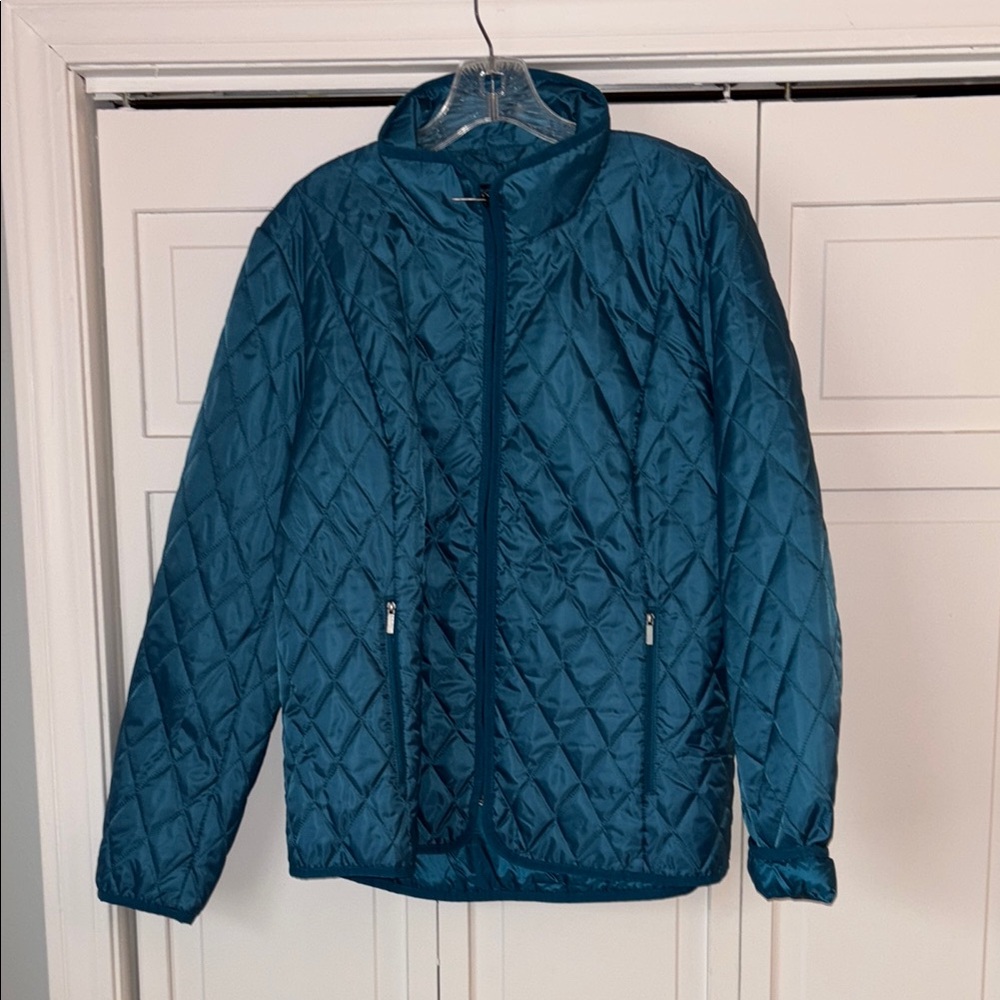 Lands' End Women's Quilted Jacket - Teal